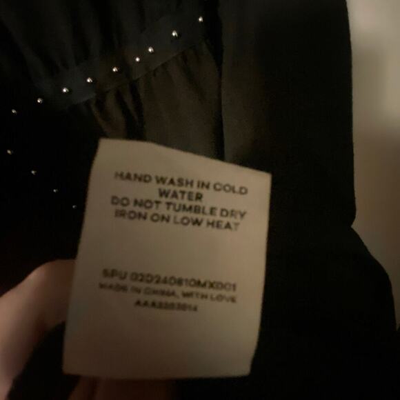 3X 22-24 Plus Size Black T shirt Dress Silver Stud BloomChic Pocket Rae NWT - Picture 4 of 8